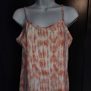Lularoe Peach & White Cami Tank Sz M